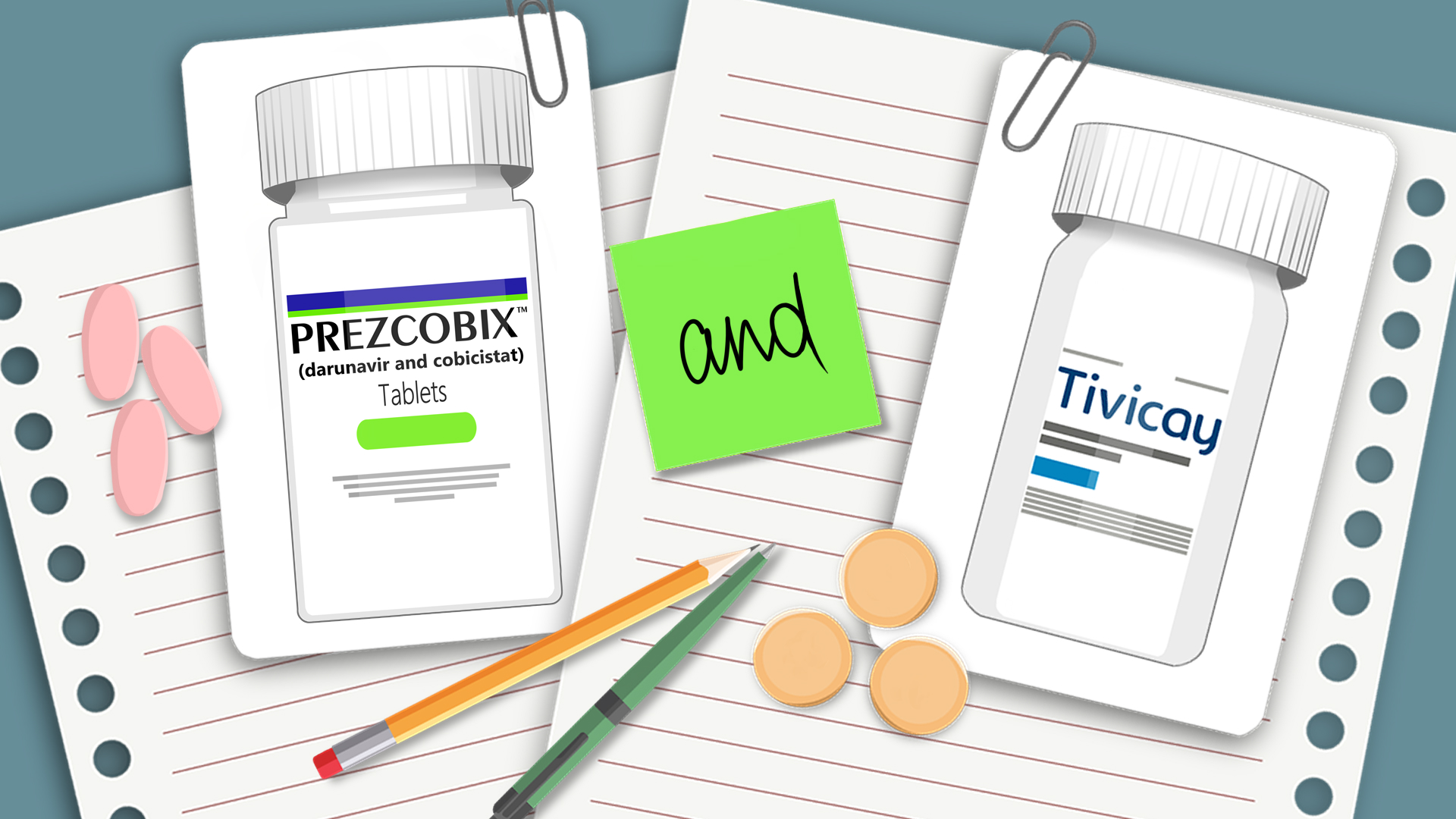 Tivicay (Dolutegravir) + Prezcobix (Darunavir and Cobicistat)